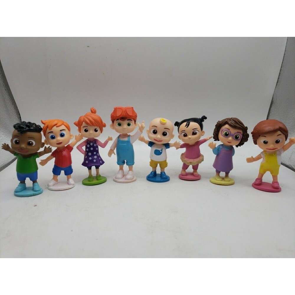 Lot 9 Cocomelon 2" Figures / Cake Toppers ~ Moonbug
